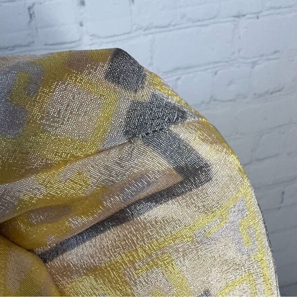 Baum Und Pferdgarten yellow abstract printed drop waist midi dress size 40 NEW - Picture 12 of 15